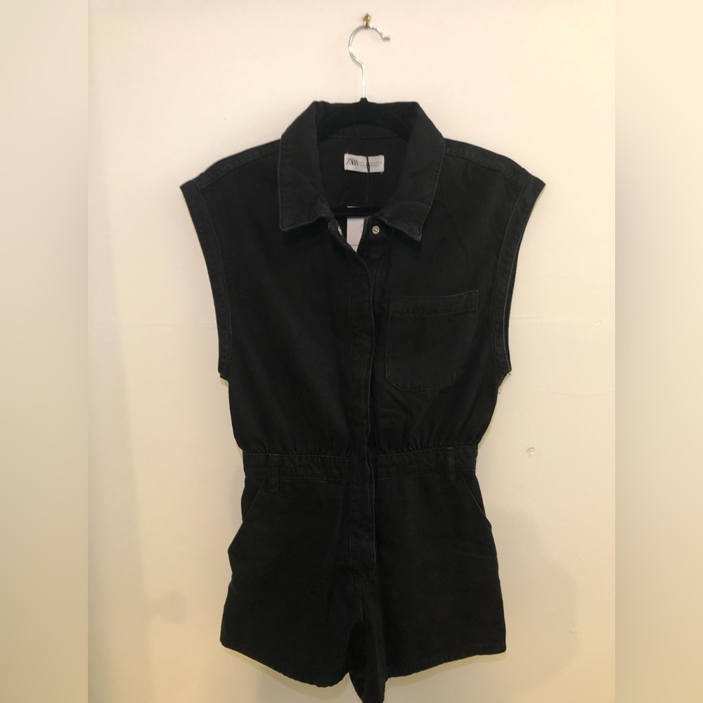 Zara Denim Romper